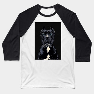 Black Cane Corso Illustration Baseball T-Shirt